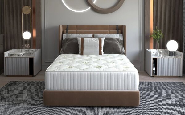 Saltea Model S9, Cu memorie, Ortopedica, Inaltime 24 cm, Husa Aloe Vera - 140x200cm