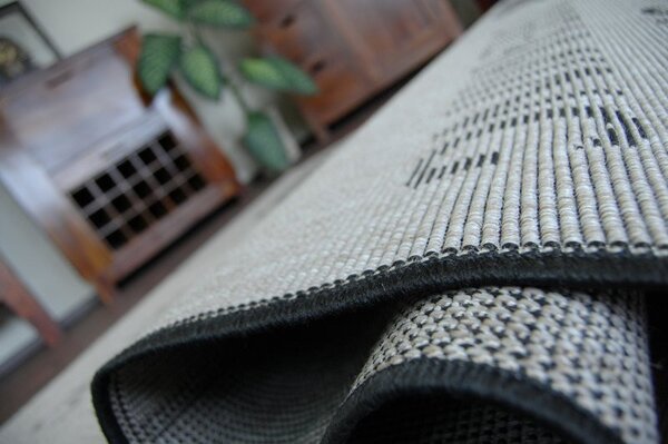 Covor sisal Floorlux 20275 Yolo argintiu si negru