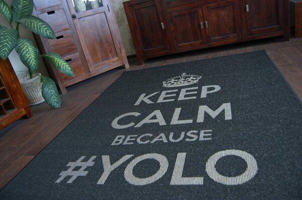 Covor sisal Floorlux 20276 Yolo negru si argintiu