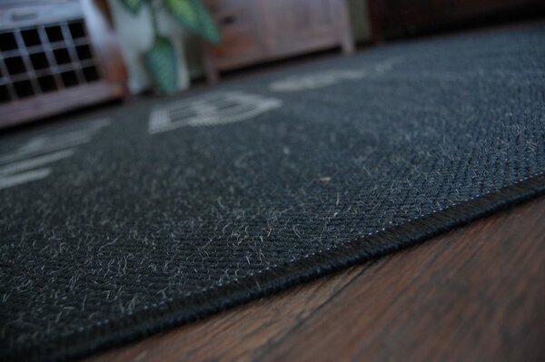 Covor sisal Floorlux 20276 Yolo negru si argintiu