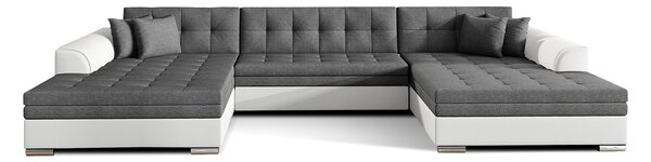 Colțar lemn masiv extensibil Vento Personalizabil, 359 × 165 × 87 cm - Sawana 05 - Soft 17