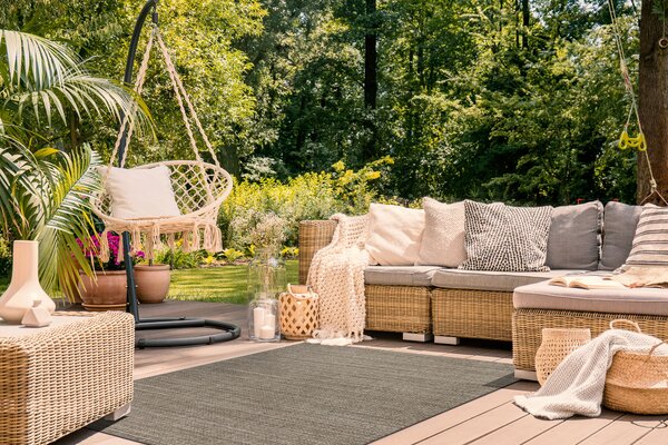 Covor sisal Floorlux 20389 taupe si şampanie melange