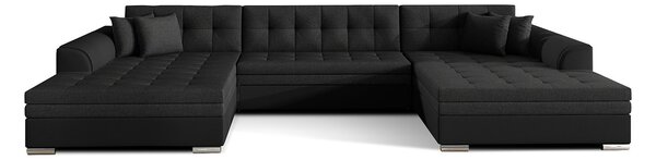 Colțar lemn masiv extensibil Vento Personalizabil, 359 × 165 × 87 cm - Inari 100 - Soft 11