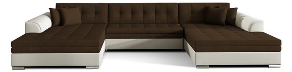 Colțar lemn masiv extensibil Vento Personalizabil, 359 × 165 × 87 cm - Sawana 16 - Soft 33
