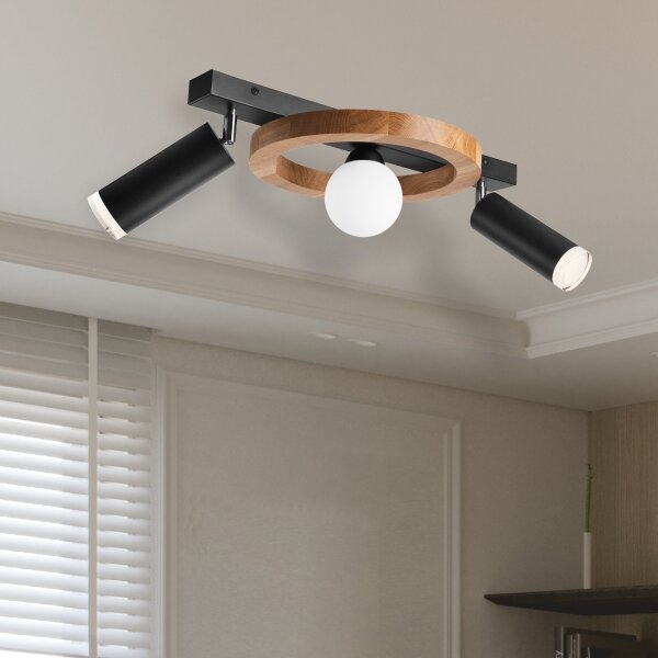 Spot OTIS 1xG9/5W/230V + 2xE27/15W/230V stejar