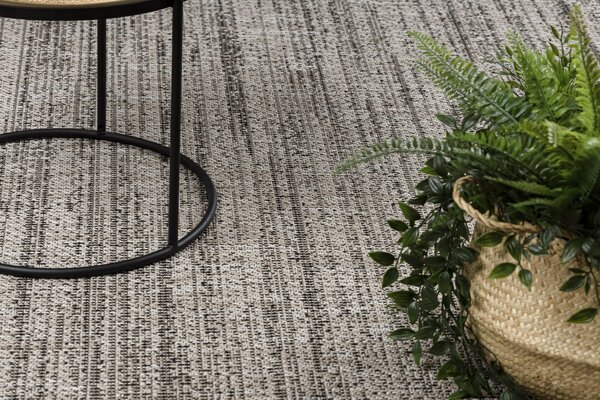 Covor sisal Floorlux 20389 argint si negru melange