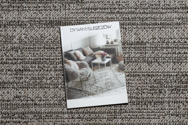 Covor sisal Floorlux 20389 argint si negru melange