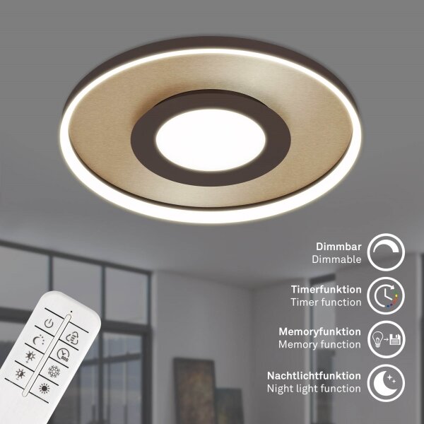 Plafonieră LED dimabilă Briloner 3640017 LED/25W/230V 2700-6500K + telecomandă