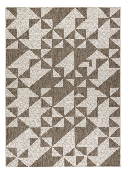 Covor sisal Floorlux 20489 şampanie si taupe Triunghiuri