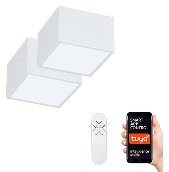 Set 2x plafonieră LED CANTO 2xLED/12W/230V Immax Neo 07072L-15BD + telecomandă