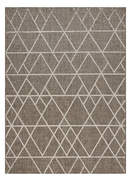 Covor sisal Floorlux 20508 taupe si şampanie Triunghiuri