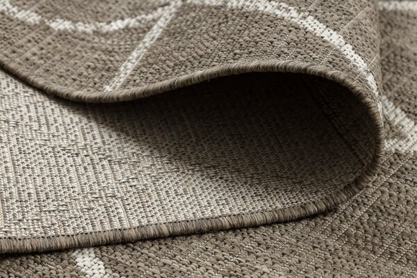 Covor sisal Floorlux 20508 taupe si şampanie Triunghiuri