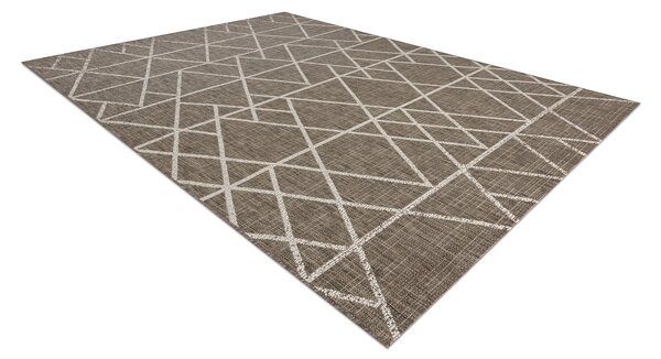Covor sisal Floorlux 20508 taupe si şampanie Triunghiuri