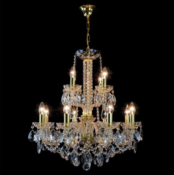 Wranovsky JWZ125122230 - Lustră de cristal pe lanț MARIERA 12xE14/40W/230V