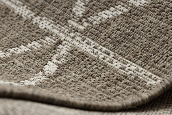 Covor sisal Floorlux 20508 taupe si şampanie Triunghiuri