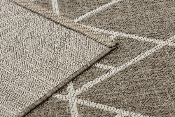 Covor sisal Floorlux 20508 taupe si şampanie Triunghiuri