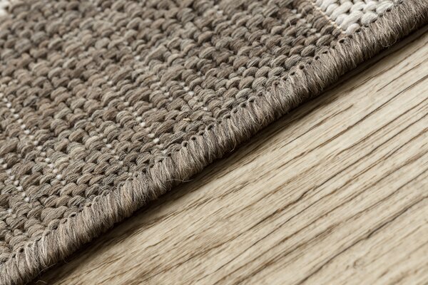 Covor sisal Floorlux 20508 taupe si şampanie Triunghiuri