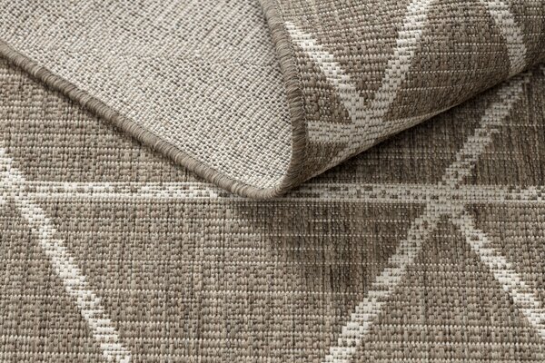 Covor sisal Floorlux 20508 taupe si şampanie Triunghiuri