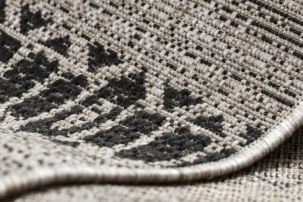Covor sisal Floorlux 20510 argintiu si negru