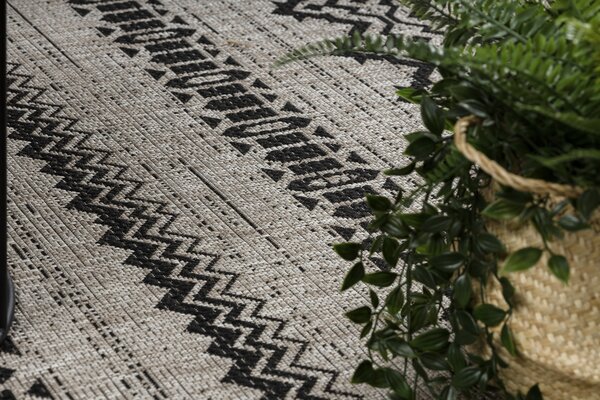 Covor sisal Floorlux 20510 argintiu si negru