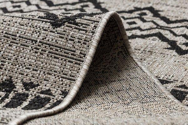 Covor sisal Floorlux 20510 argintiu si negru