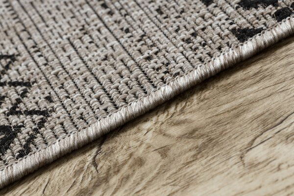 Covor sisal Floorlux 20510 argintiu si negru