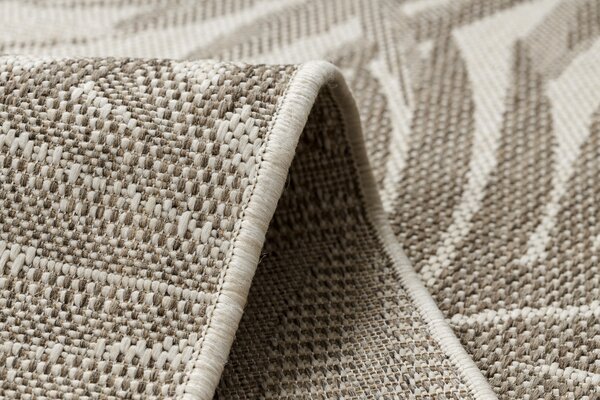 Covor sisal Floorlux 20504 Frunze şampanie si gri Junglă