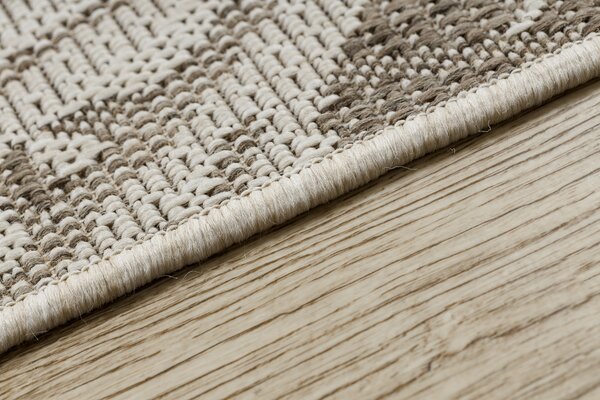 Covor sisal Floorlux 20504 Frunze şampanie si gri Junglă