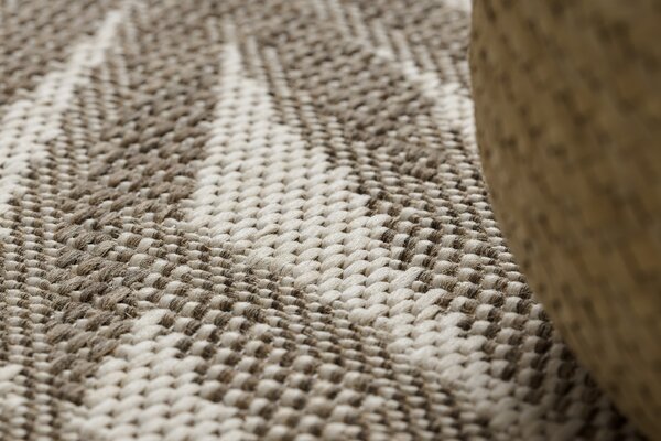 Covor sisal Floorlux 20504 Frunze şampanie si gri Junglă