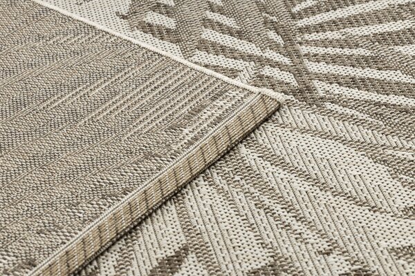 Covor sisal Floorlux 20504 Frunze şampanie si gri Junglă