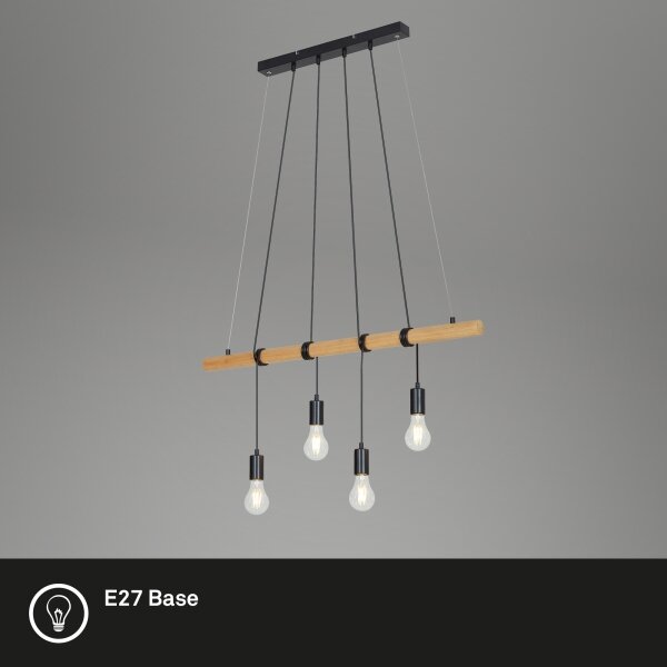 Lustră pe cablu Briloner 4015045 4xE27/25W/230V