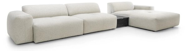 Colțar lemn masiv Calm, 416 × 180 × 65 cm - Stânga