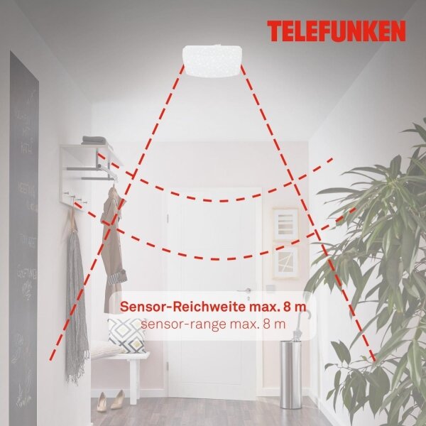 Plafonieră LED cu senzor Telefunken 601906TF LED/12W/230V 4000K