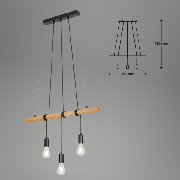 Lustră pe cablu Briloner 4015035 3xE27/25W/230V
