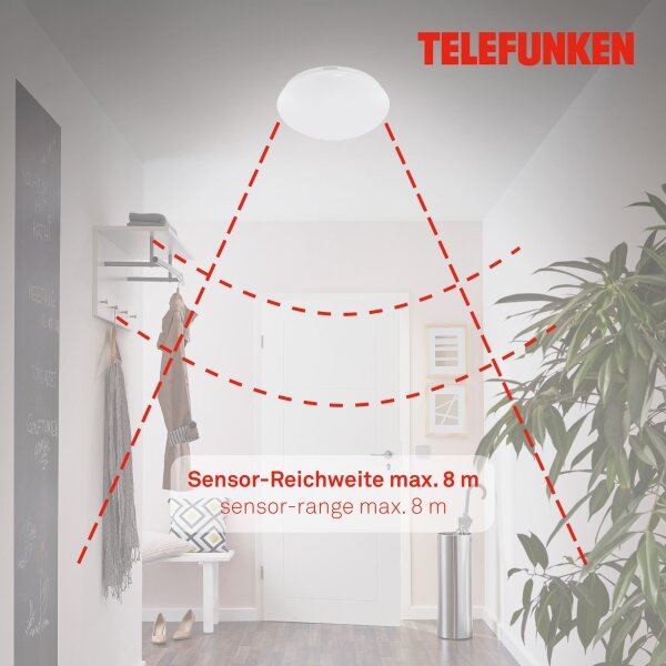 Plafonieră LED pentru baie Telefunken 601206TF LED/15W/230V d. 28 cm