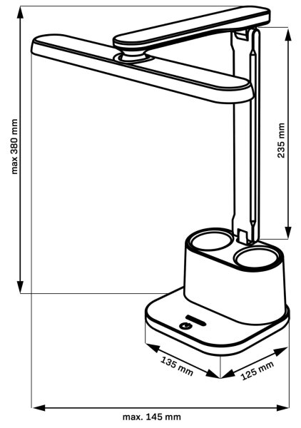 Lampă LED tactilă dimabilă de masă BARI LED/6W/230V negru