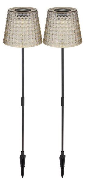 SET 2x corp de iluminat LED solar Globo 36635-2S SOLAR LED/0,06W/3V IP44 gri