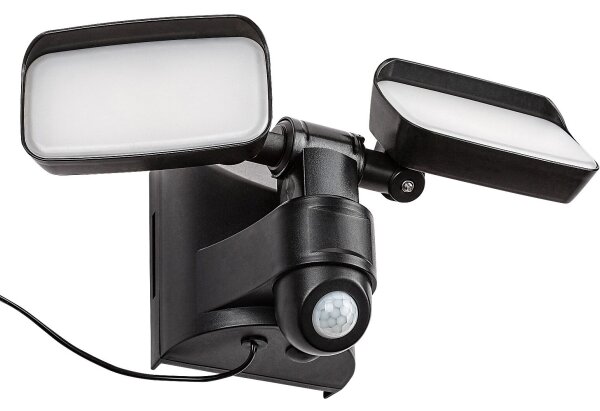 Rabalux 77091 - LED lampă solară de perete LESZNO 2xLED/5W/3,7V IP54 negru