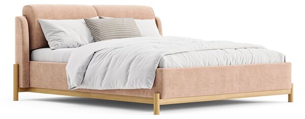 Pat tapițat Arno cu saltea, 140/160/180 cm - 140x200