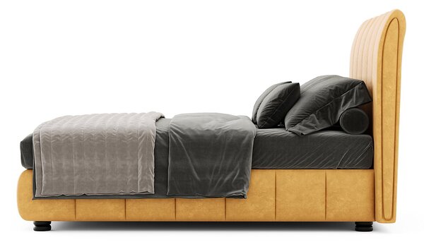 Pat tapițat Sophie cu saltea, 120/140/160/180 cm - 120x200