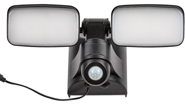 Rabalux 77091 - LED lampă solară de perete LESZNO 2xLED/5W/3,7V IP54 negru