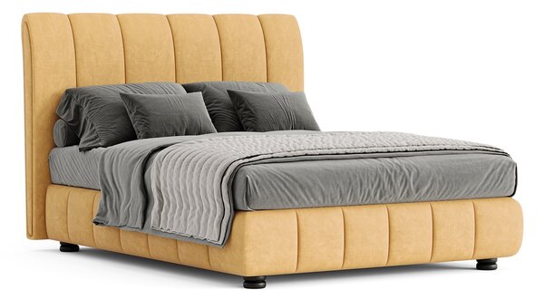 Pat tapițat Sophie cu saltea, 120/140/160/180 cm - 120x200