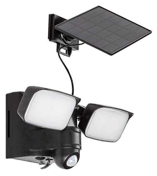 Rabalux 77091 - LED lampă solară de perete LESZNO 2xLED/5W/3,7V IP54 negru