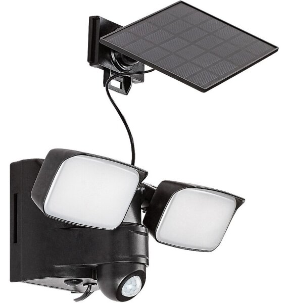 Rabalux 77091 - LED lampă solară de perete LESZNO 2xLED/5W/3,7V IP54 negru