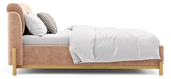 Pat tapițat Arno cu saltea, 140/160/180 cm - 140x200