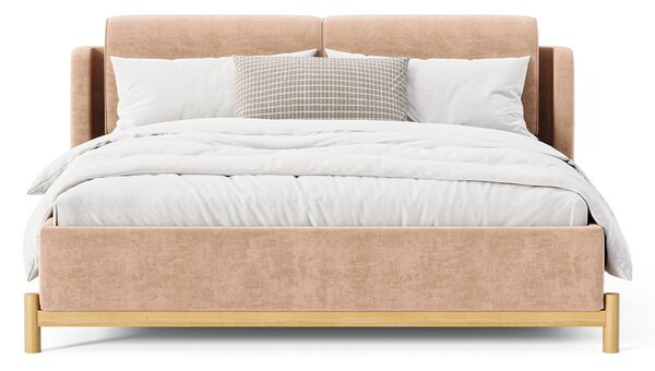 Pat tapițat Arno cu saltea, 140/160/180 cm - 140x200
