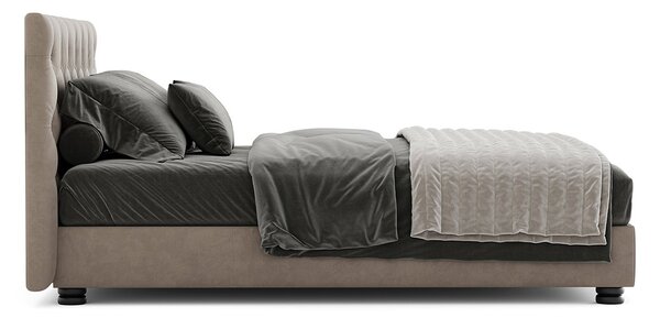 Pat tapițat New York cu saltea, 120/140/160/180 cm - 120x200