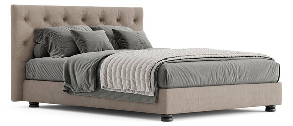 Pat tapițat New York cu saltea, 120/140/160/180 cm - 120x200