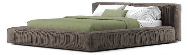 Pat lemn masiv tapițat Monroe 140/160/180×200 cm - 140x200, Nu