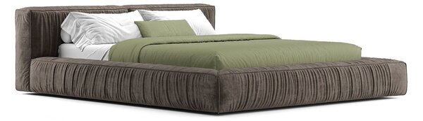 Pat lemn masiv tapițat Monroe 140/160/180×200 cm - 140x200, Nu